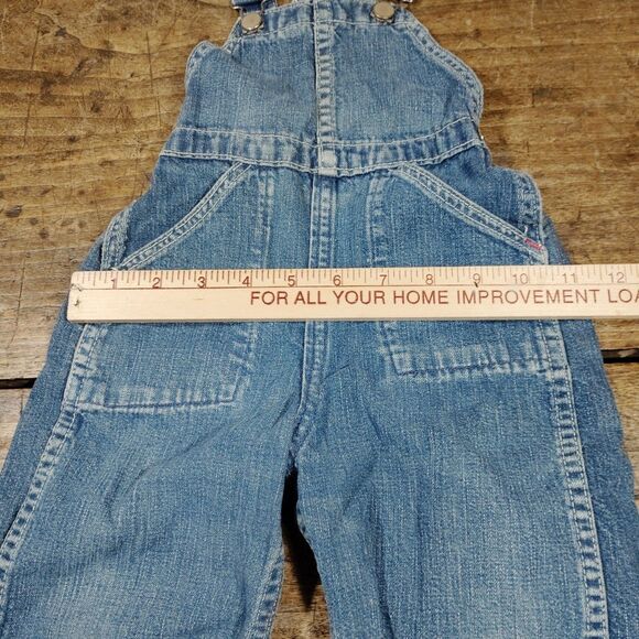 Vintage Blue Bell Overall Bib Baby Sz 1 Denim Pockets Snap - Picture 9 of 10